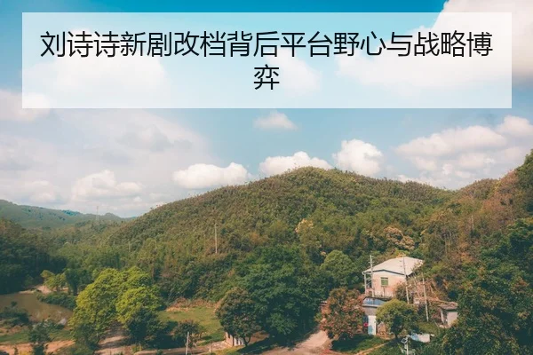 刘诗诗新剧改档背后平台野心与战略博弈